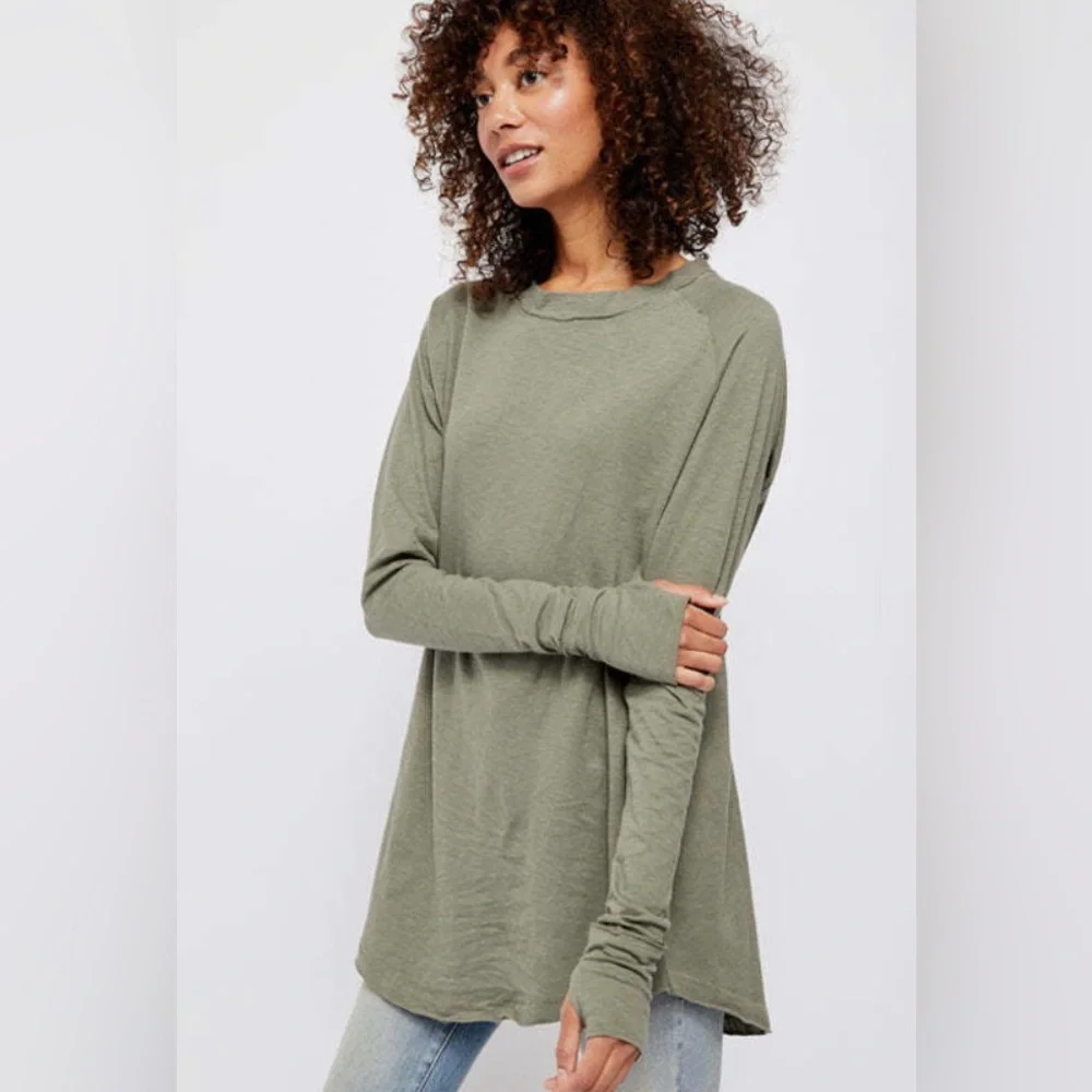 NWT Free People Arden Long Sleeve Tee